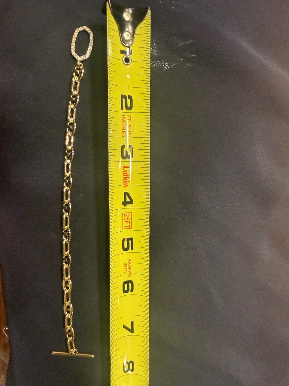 Kendra Scott Elaina Polished Gold Link Toggle Bracelet with Pave Clasp